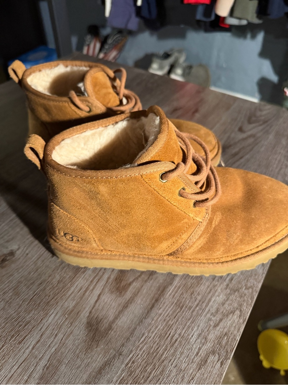 UGG Kids Chestnut Suede Lace-Up Ankle Boots